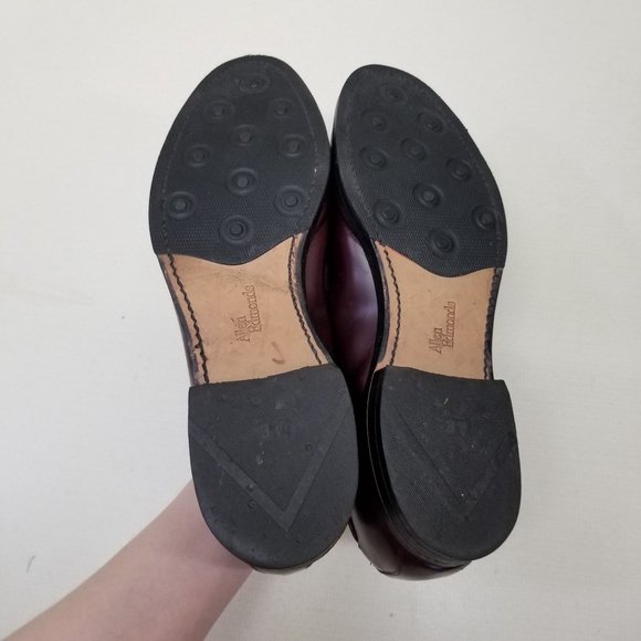 Allen Edmonds 10 GRAYSON Wing Tip Red Leather Tassel Dress Shoes Slip On Loafers - Picture 3 of 11